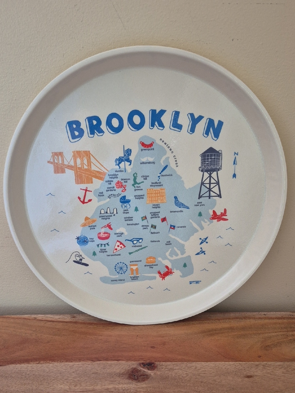 Vintage Cambro Camtray 12" Round BROOKLYN Tray